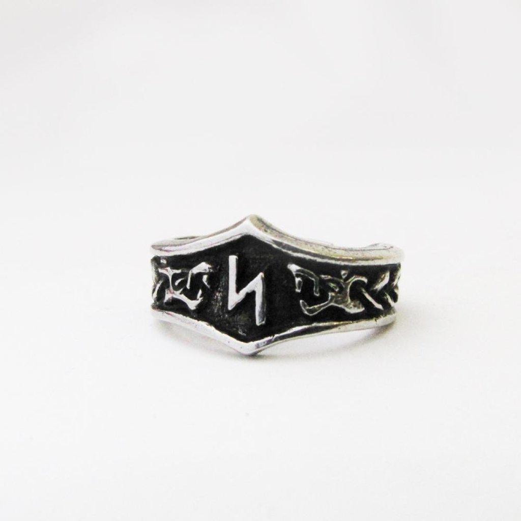 Asgard Sowilo Letter S Rune Ring - Adjustable-Asgard-Dark Fashion Clothing