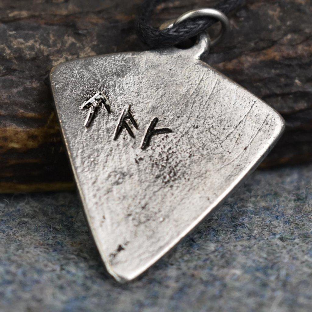 Asgard St Ninian's Knot Pendant – Blue, Green or Red Stone-Asgard-Dark Fashion Clothing