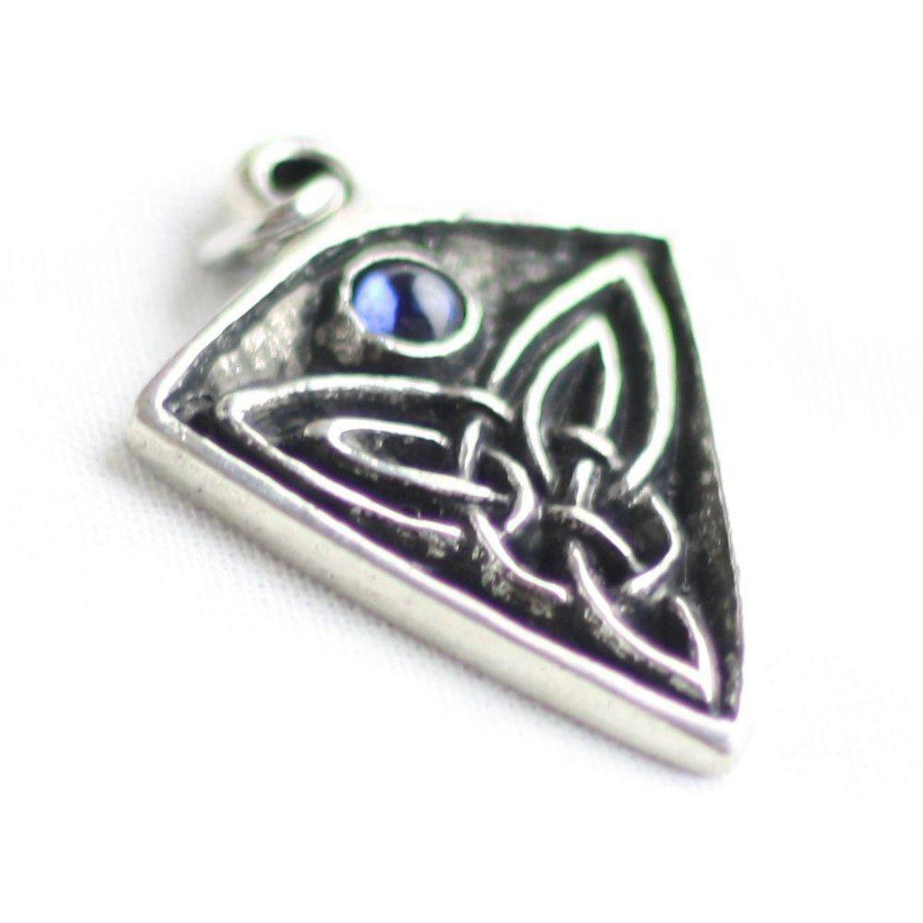 Asgard St Ninian's Knot Pendant – Blue, Green or Red Stone-Asgard-Dark Fashion Clothing