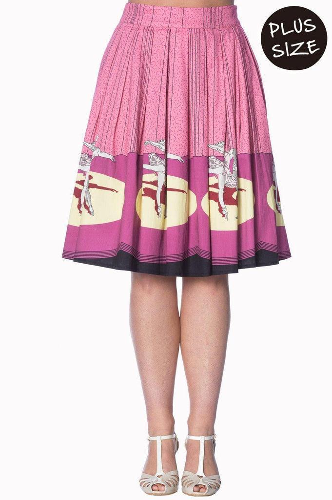 Ballerina Border 50s Skirt-Banned-Dark Fashion Clothing