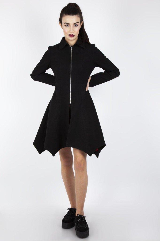 Bite Me Bat Hem Coat-Jawbreaker-Dark Fashion Clothing