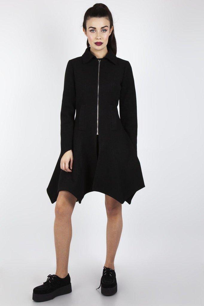 Bite Me Bat Hem Coat-Jawbreaker-Dark Fashion Clothing