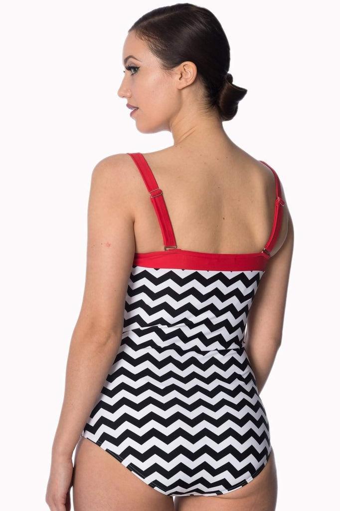 Black Coffee One Piece Swimsuit-Banned-Dark Fashion Clothing