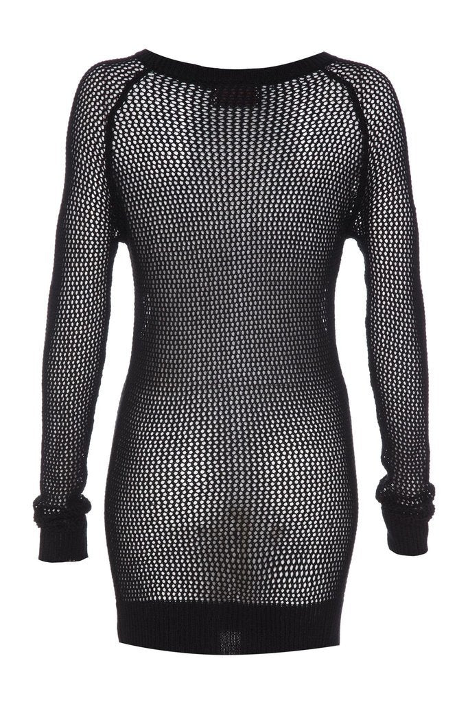 Black or Pink Mesh Sweatshirt-Jawbreaker-Dark Fashion Clothing