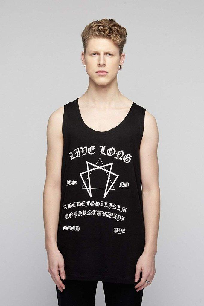 Black Ouija Vest - Unisex-Long Clothing-Dark Fashion Clothing