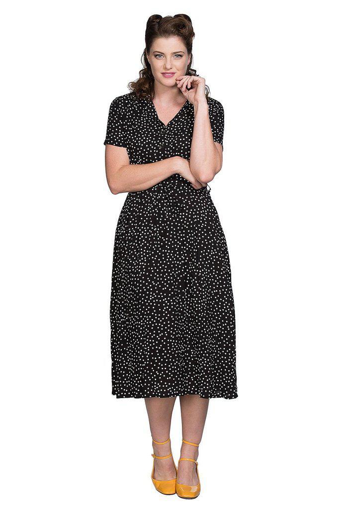 Black Spot Dress-Banned-Dark Fashion Clothing