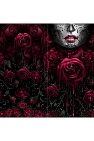 Blood Rose - Multifunctional Face Wraps-Spiral-Dark Fashion Clothing