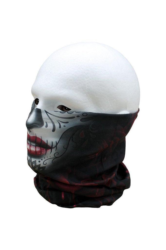 Blood Rose - Multifunctional Face Wraps-Spiral-Dark Fashion Clothing