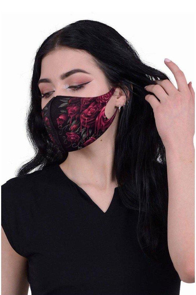 Blood Rose - Protective Face Masks-Spiral-Dark Fashion Clothing
