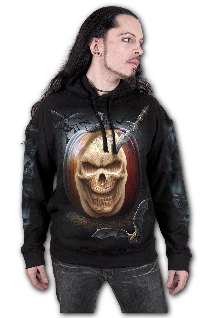 Carving Death - Hoody Black-Spiral-Dark Fashion Clothing