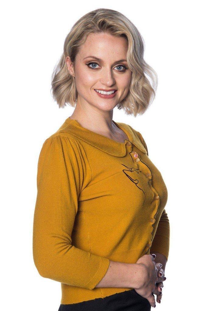 Cat Scallop Collar Cardi-Banned-Dark Fashion Clothing