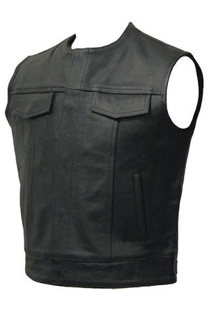 Classic Cut-Off Outlaw Vest - Opie-Skintan Leather-Dark Fashion Clothing