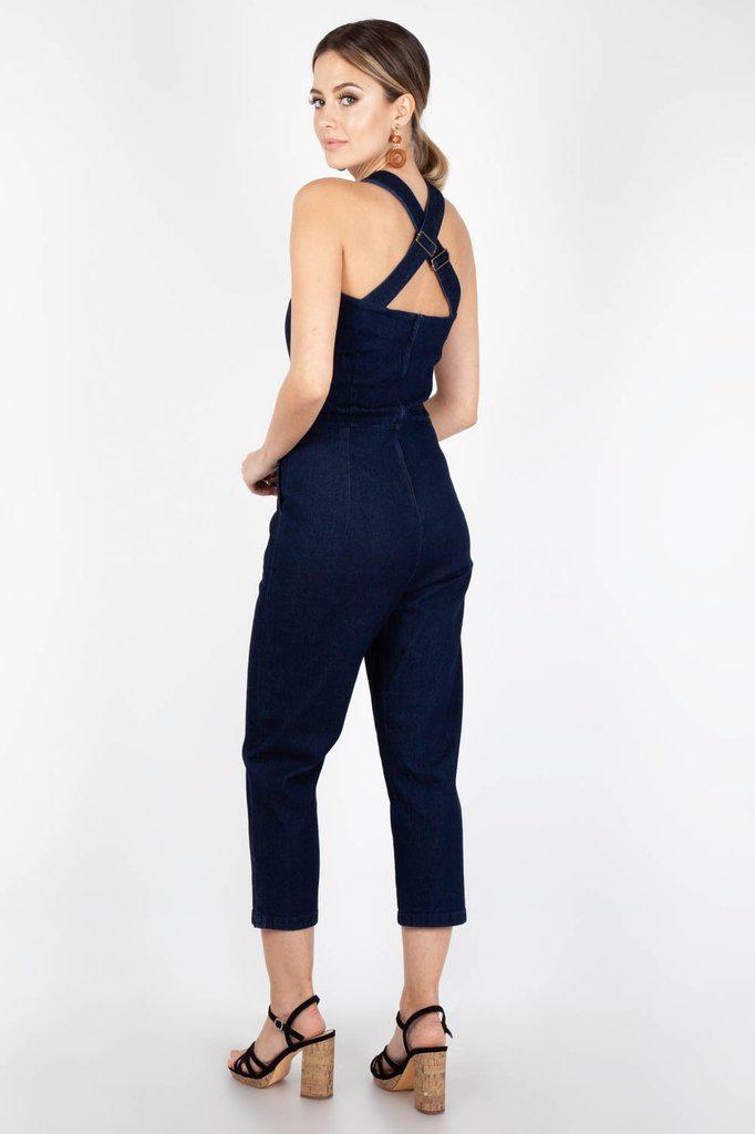 Connie Fitted Capri Overalls-Voodoo Vixen-Dark Fashion Clothing