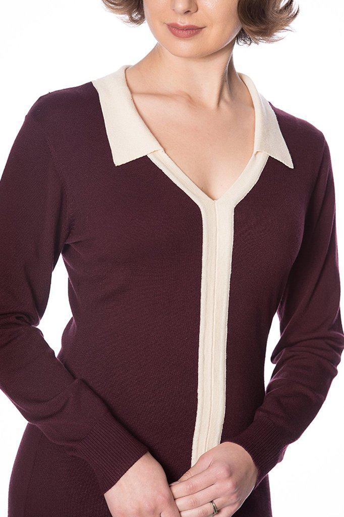 Contrast Jumper Dress-Banned-Dark Fashion Clothing