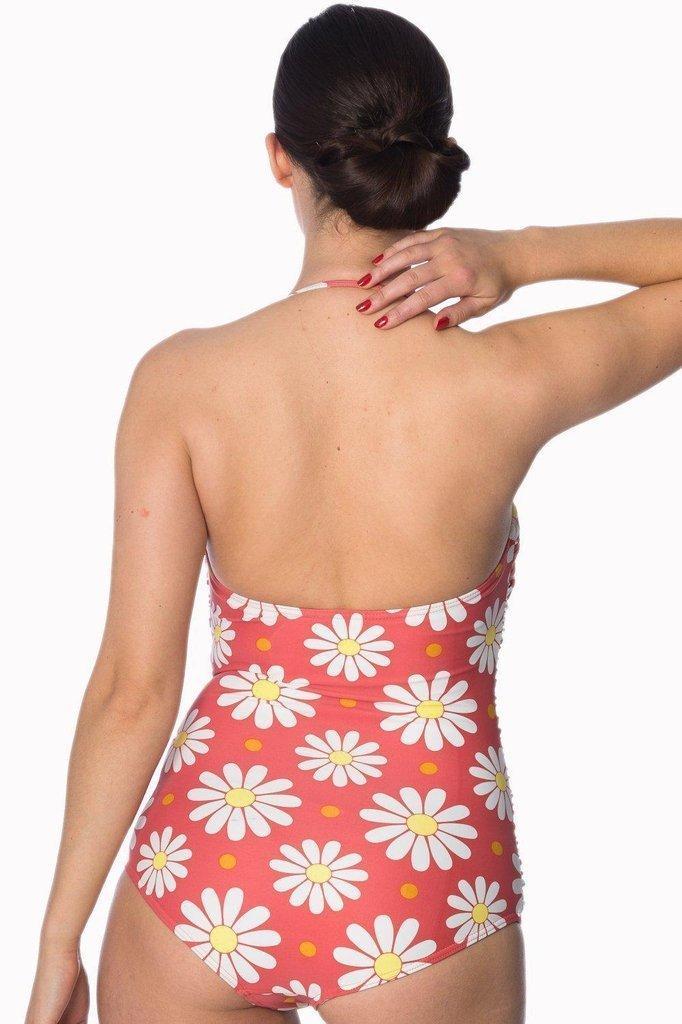Crazy Daisy Halter Swimsuit-Banned-Dark Fashion Clothing