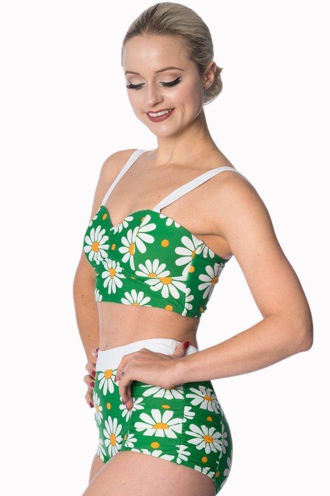 Crazy Daisy Plus Size Built Up Swimsuit Bottoms-Banned-Dark Fashion Clothing