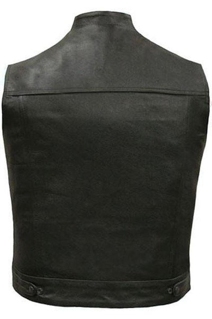 Cut-Off Outlaw Biker Vest - Jax-Skintan Leather-Dark Fashion Clothing