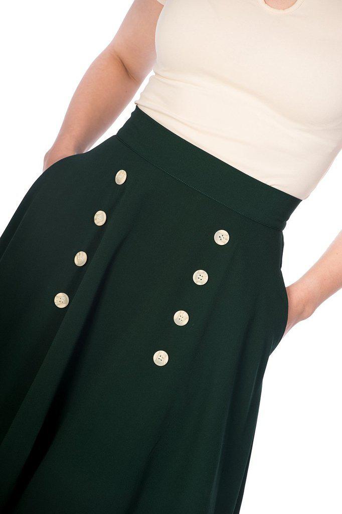 Cute As A Button Skirt-Banned-Dark Fashion Clothing