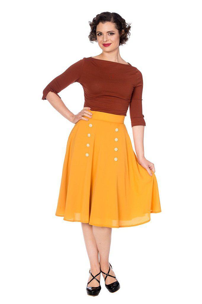 Cute As A Button Skirt-Banned-Dark Fashion Clothing