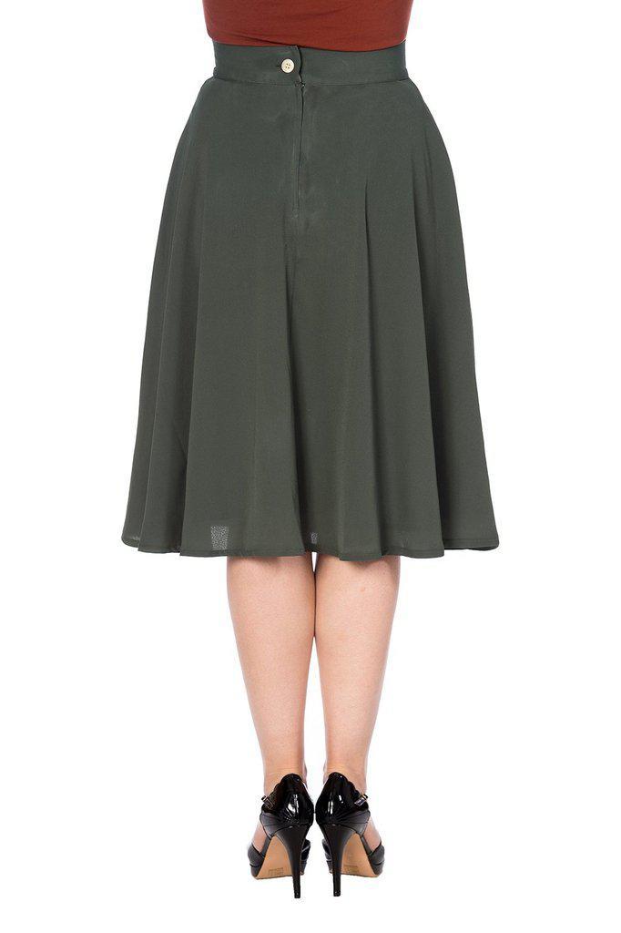 Cute As A Button Skirt-Banned-Dark Fashion Clothing