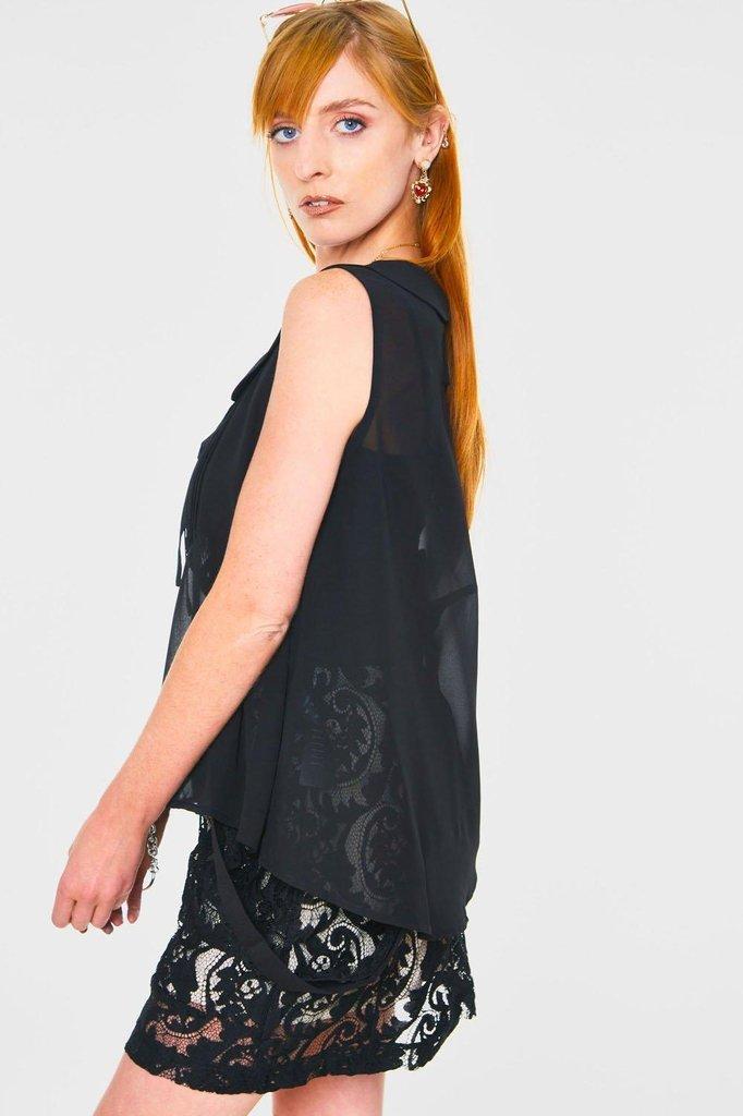 Dark Chiffon Top-Jawbreaker-Dark Fashion Clothing