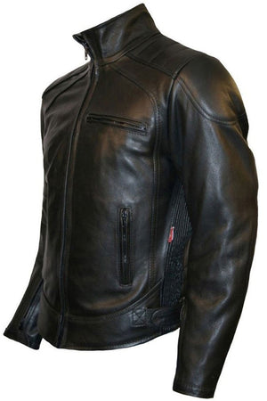 Daytona Biker Jacket-Skintan Leather-Dark Fashion Clothing