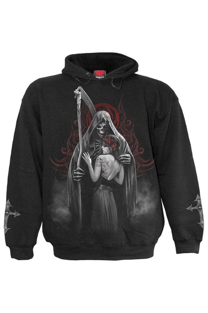Dead Kiss - Hoody Black-Spiral-Dark Fashion Clothing