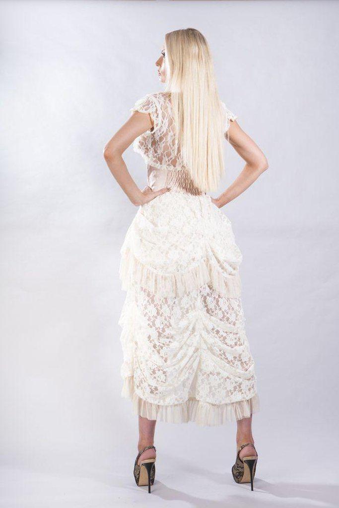 Dita Sleeveless Gothic Top In Stretch Lace-Burleska-Dark Fashion Clothing