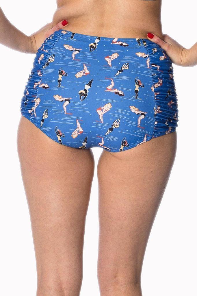 Dive In Built Up Bikini Bottoms-Banned-Dark Fashion Clothing