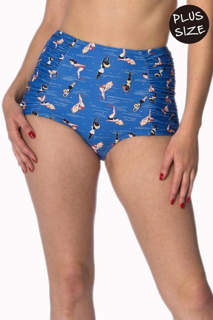 Dive In Built Up Bikini Bottoms-Banned-Dark Fashion Clothing