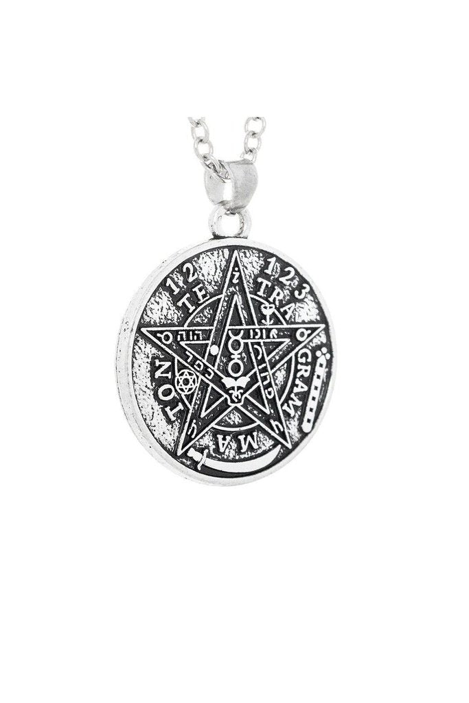 Divine Warrior Yahweh YHWH Tetragrammaton Pendant and Necklace - Jocelyn-Dr Faust-Dark Fashion Clothing