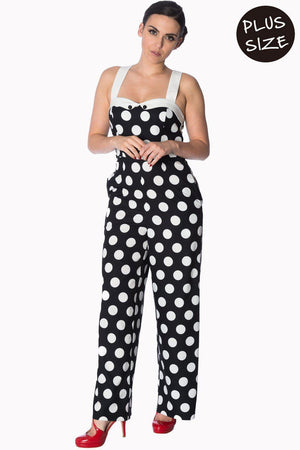 Dotty About You Playsuit-Banned-Dark Fashion Clothing
