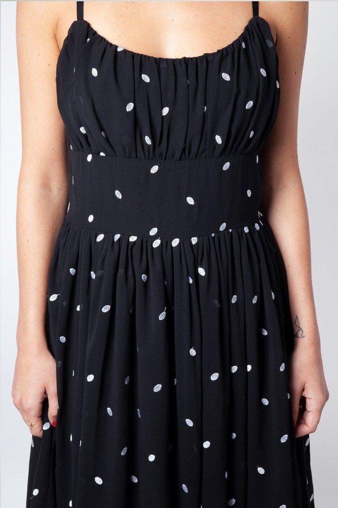 Dotty Polka Dot Flared Dress-Voodoo Vixen-Dark Fashion Clothing