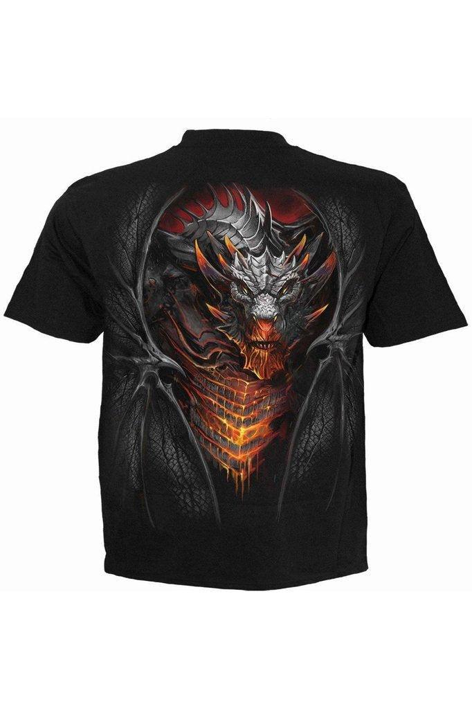 Draconis - Kids T-Shirt Black-Spiral-Dark Fashion Clothing