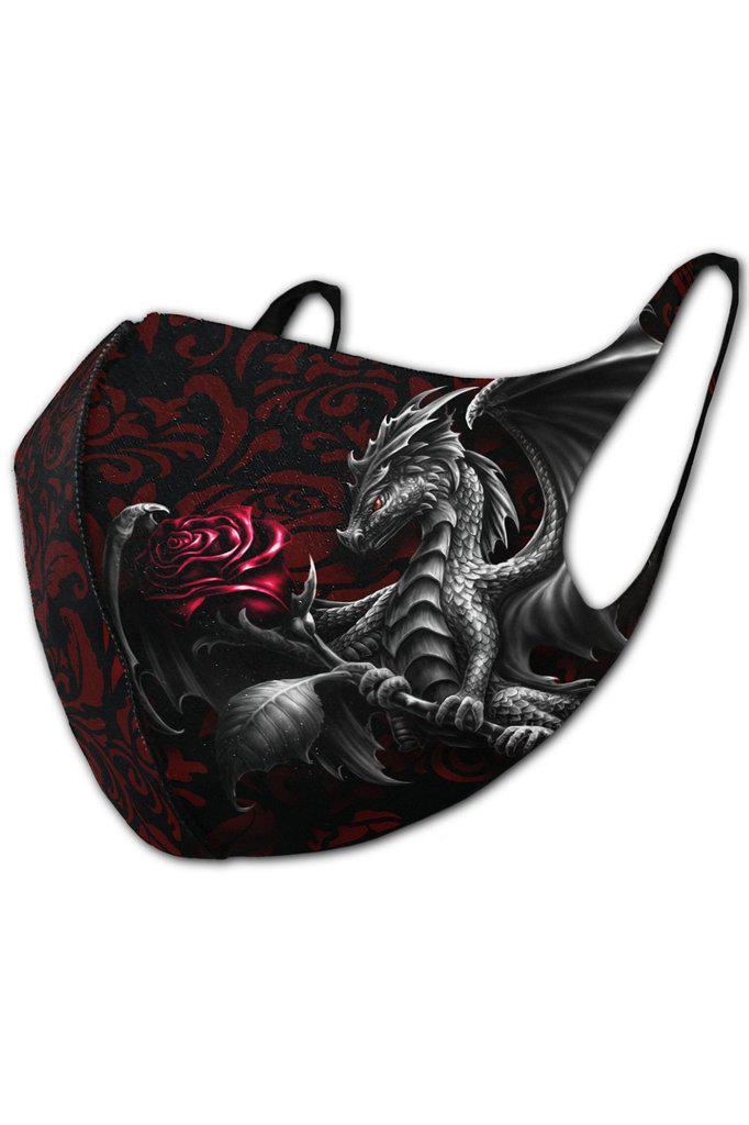 Dragon Rose - Protective Face Masks-Spiral-Dark Fashion Clothing