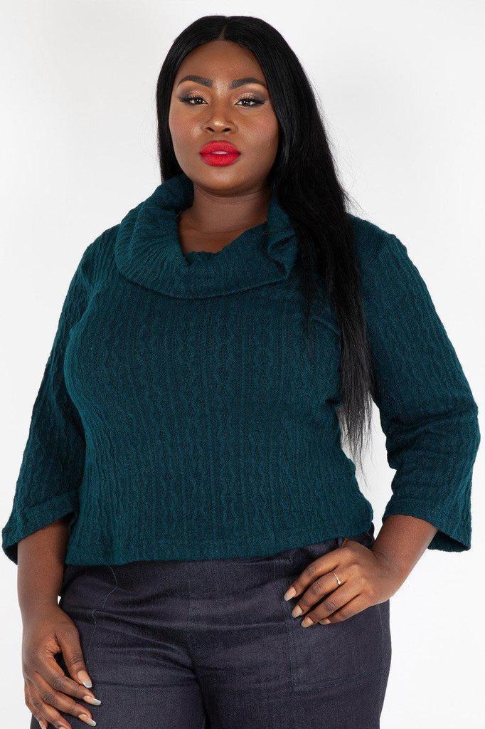 Elena Knitted Cowl Neck Sweater-Voodoo Vixen-Dark Fashion Clothing