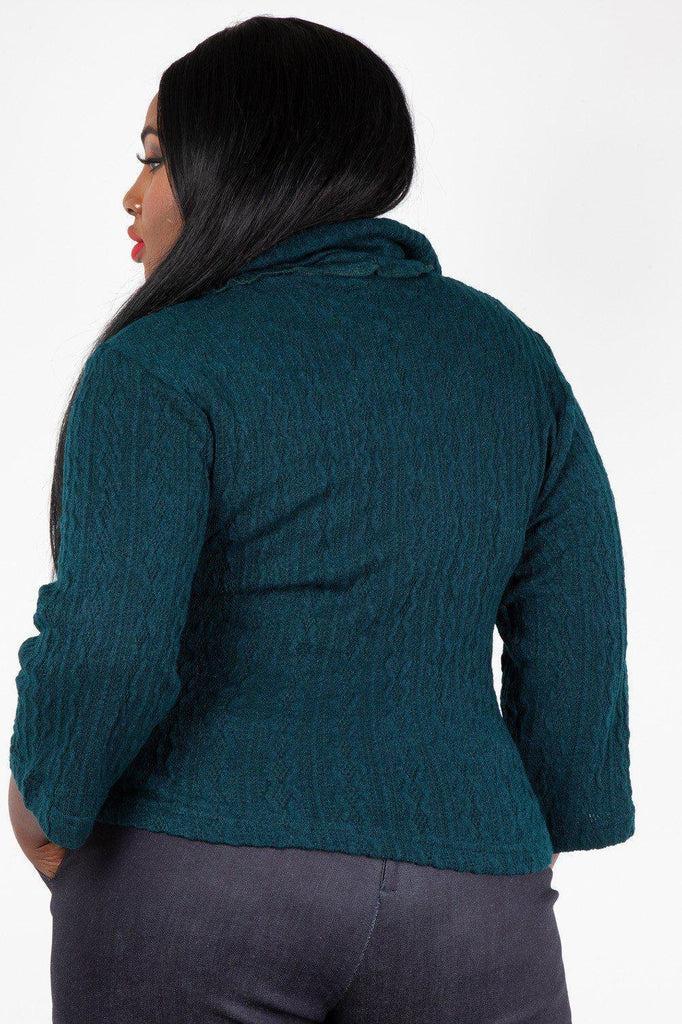 Elena Knitted Cowl Neck Sweater-Voodoo Vixen-Dark Fashion Clothing