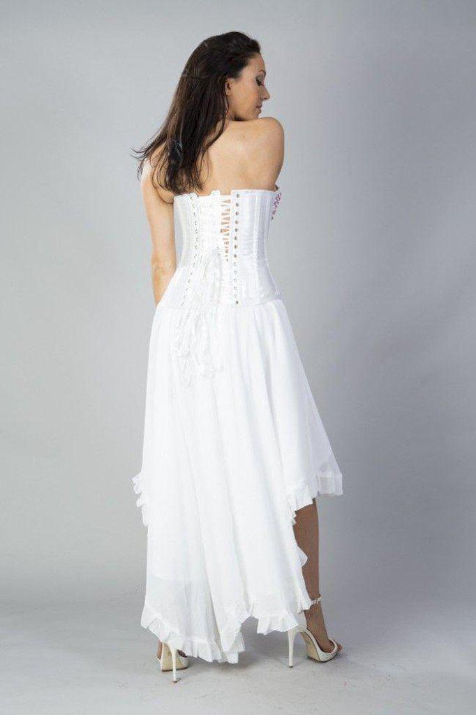Elizium Victorian High Low Skirt In Chiffon-Burleska-Dark Fashion Clothing