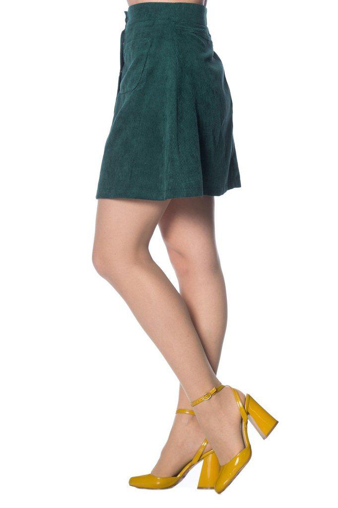 Erica Cord Skirt-Banned-Dark Fashion Clothing