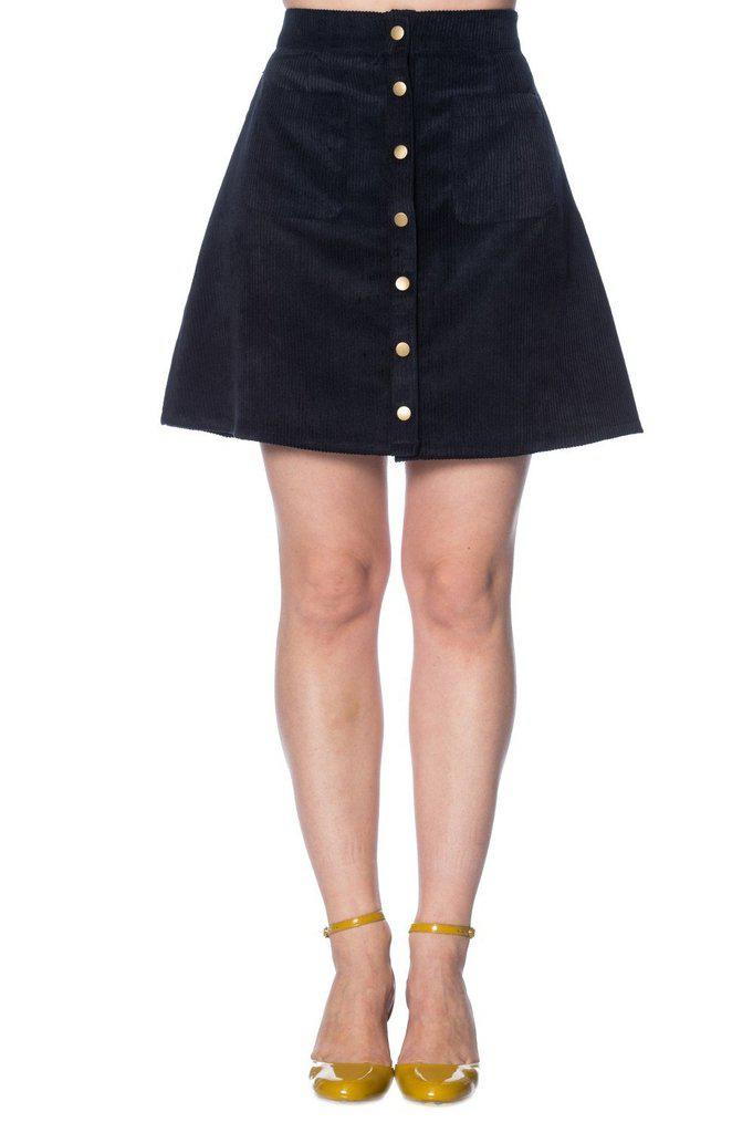Erica Cord Skirt-Banned-Dark Fashion Clothing