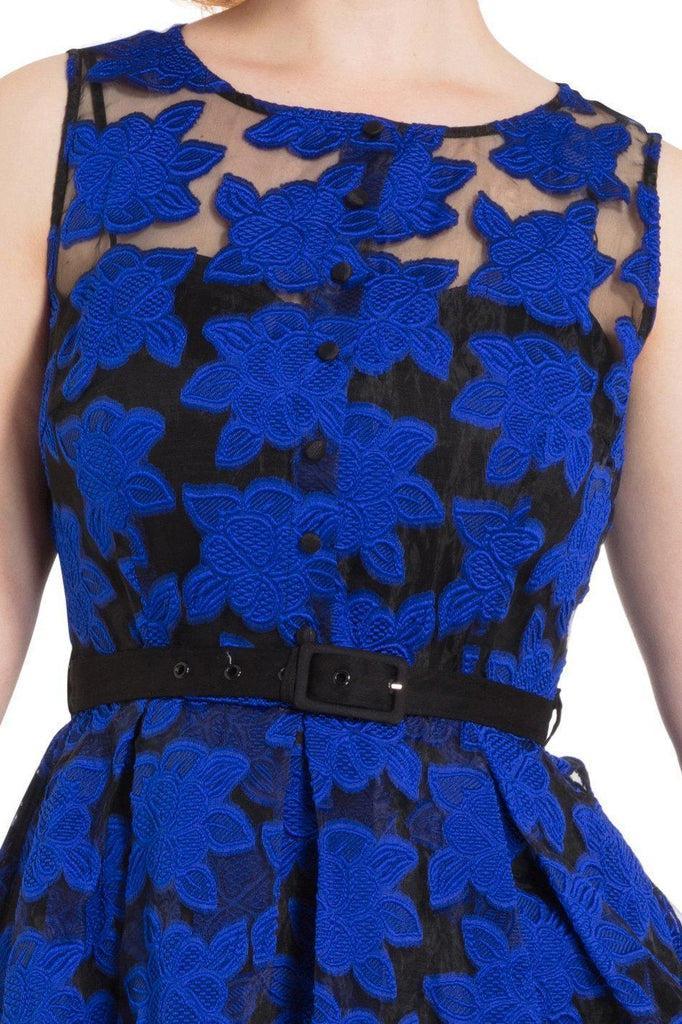 Evelyn Floral Dress-Voodoo Vixen-Dark Fashion Clothing