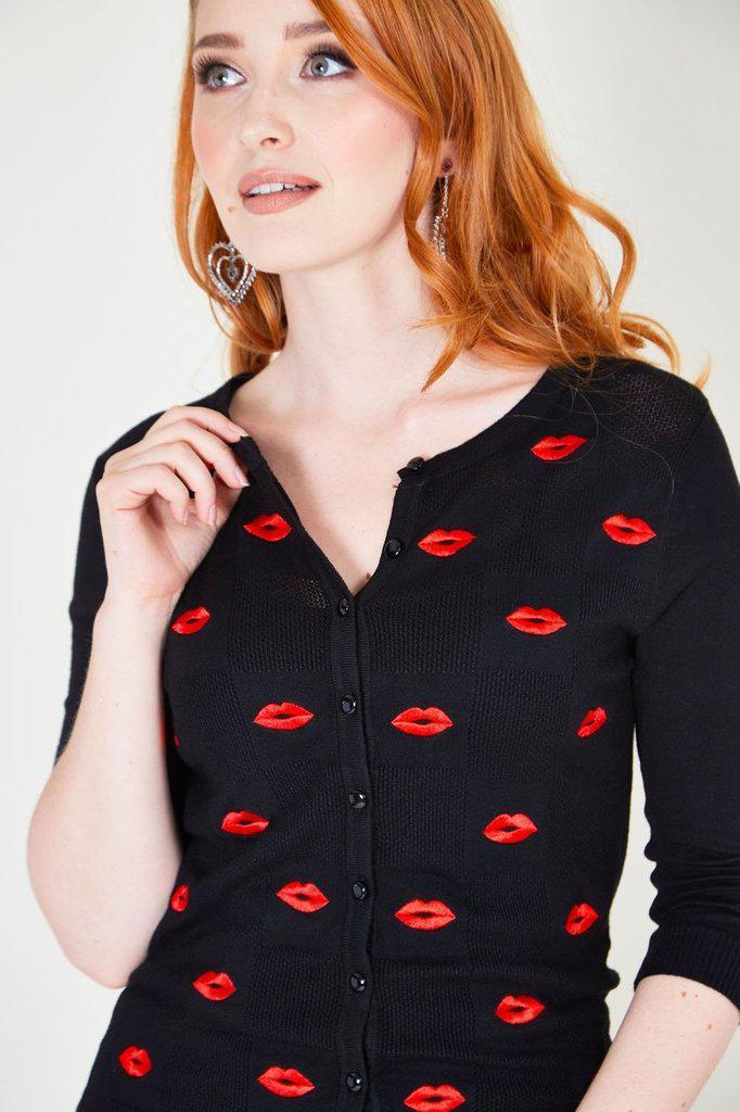 Faith Kiss Cardigan-Voodoo Vixen-Dark Fashion Clothing