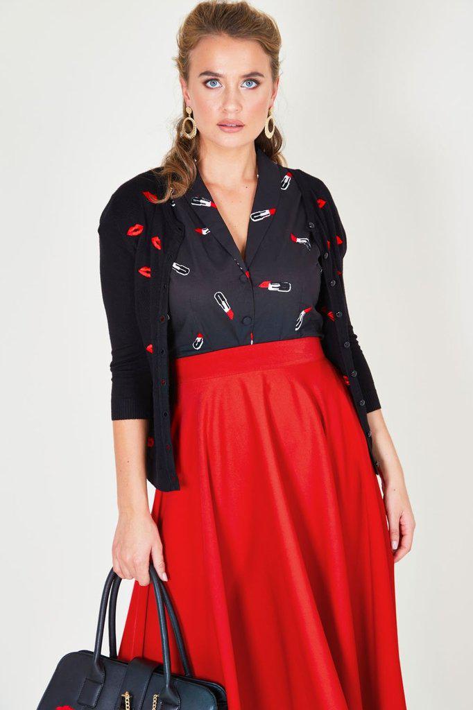 Faith Kiss Cardigan-Voodoo Vixen-Dark Fashion Clothing