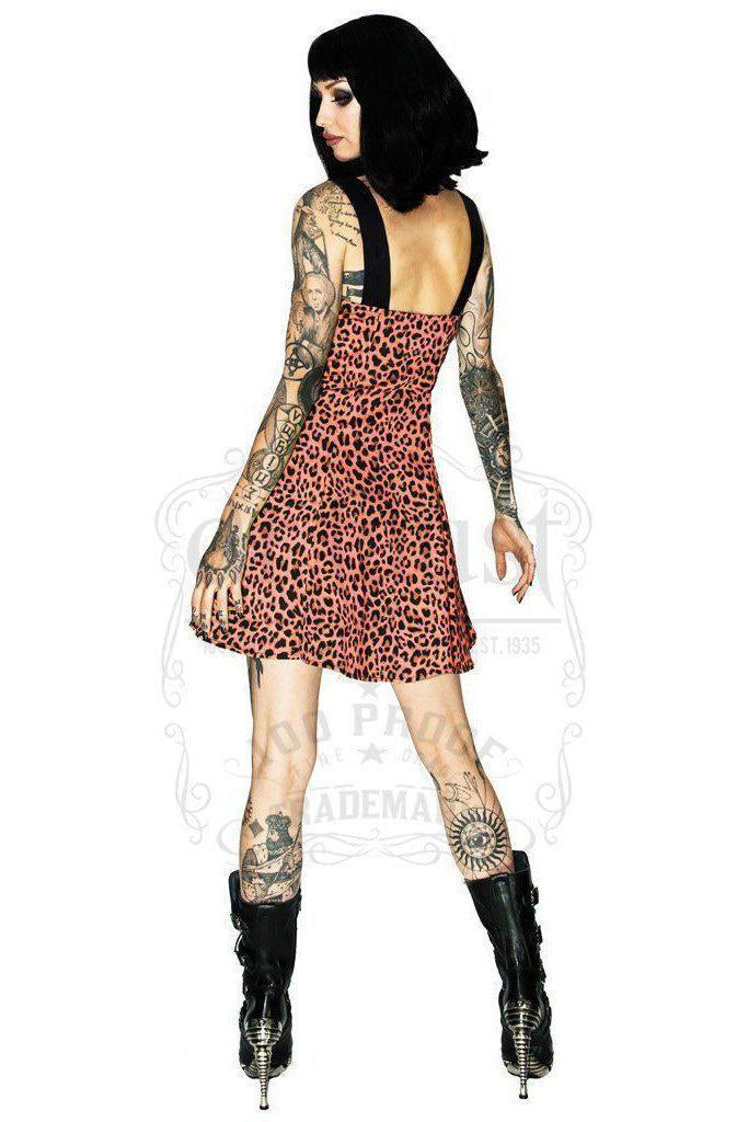 Fire Leopard Mini Dress - Jessica-Dr Faust-Dark Fashion Clothing