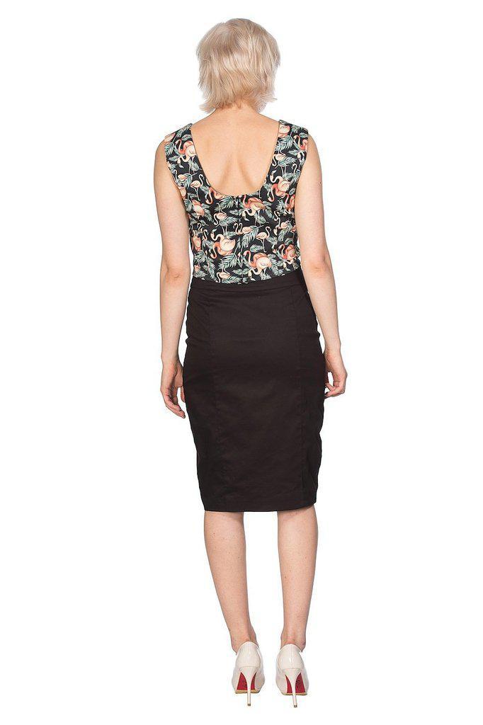 Flamingo Honnie Crop Top-Banned-Dark Fashion Clothing