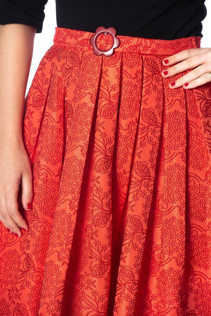 Florida Jacquard Skirt-Banned-Dark Fashion Clothing