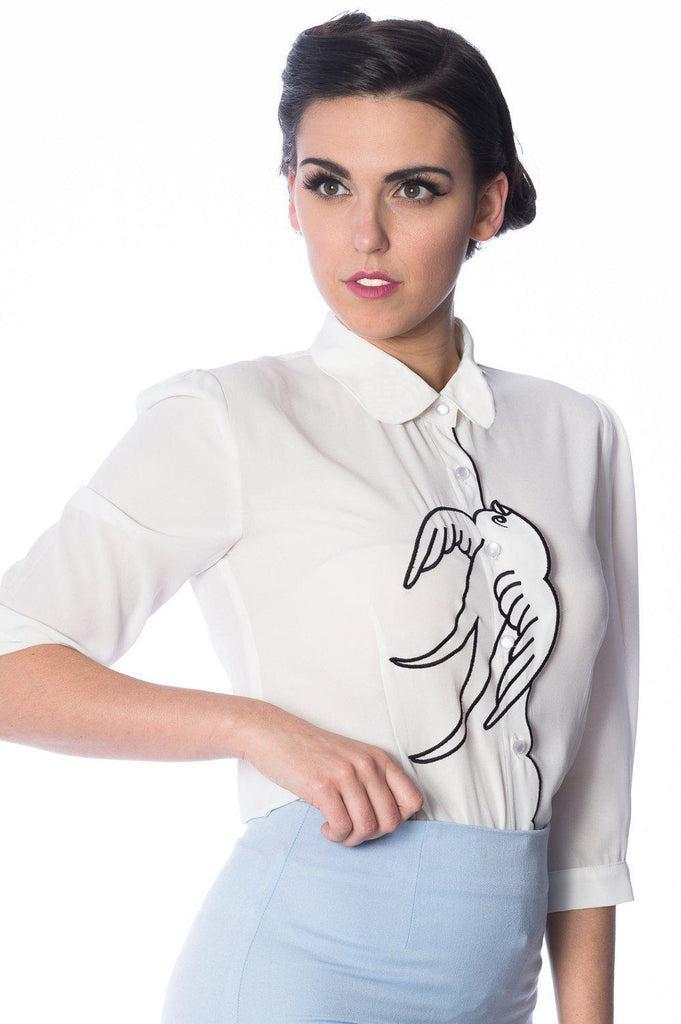 Free As A Bird Blouse-Banned-Dark Fashion Clothing