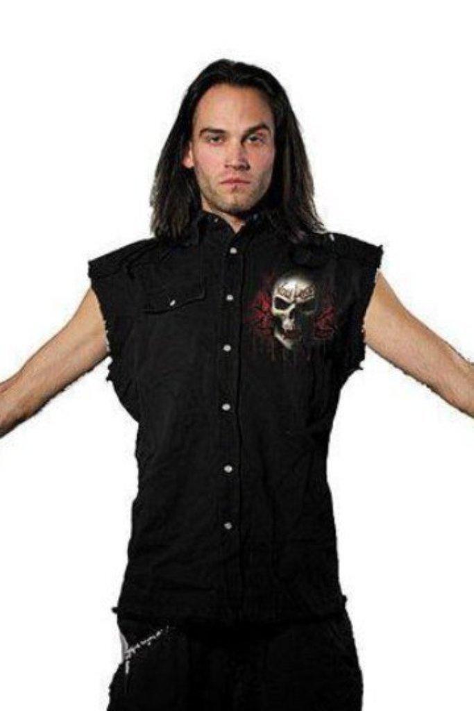 Game Over - Sleeveless Stone Washed Worker Black-Spiral-Dark Fashion Clothing