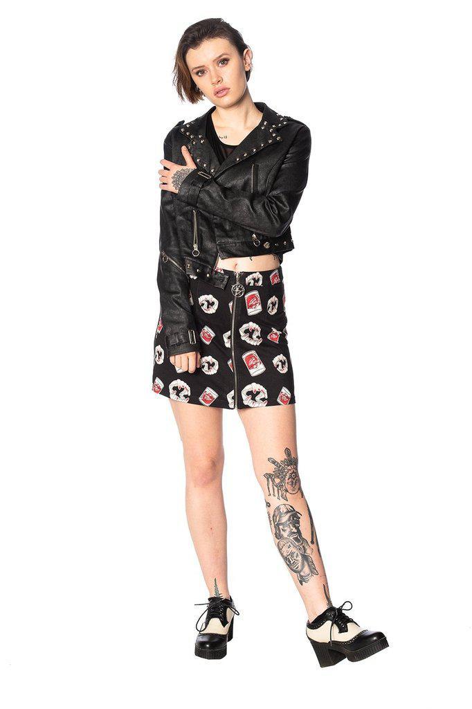 Glampire Bodycon Skirt-Banned-Dark Fashion Clothing