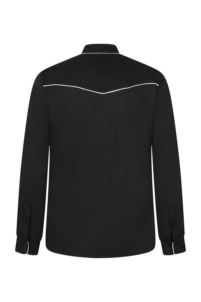 Gothic Long Sleeve Shirt - SHM60019-Banned-Dark Fashion Clothing